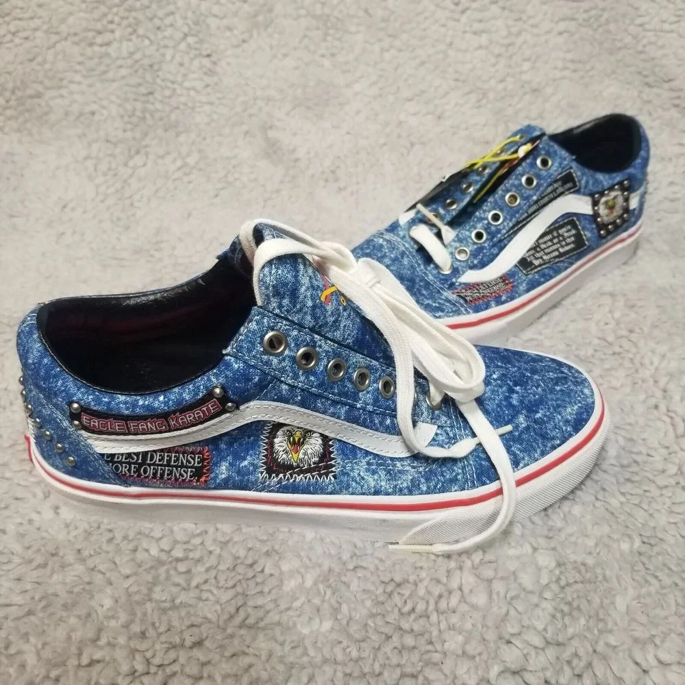 Vans‎ X Cobra Kai Eagle Fang Karate Denim Old Skool Shoes US 7 M / 9 Women NEW
